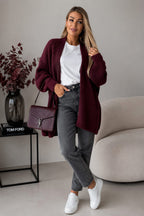 Womens Crop Balloon Pocket Cardigan