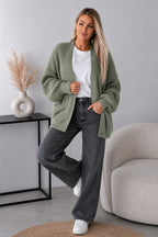 Womens Crop Balloon Pocket Cardigan