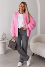 Womens Crop Balloon Pocket Cardigan