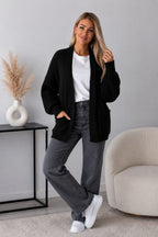 Womens Crop Balloon Pocket Cardigan