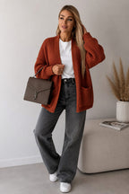 Womens Crop Balloon Pocket Cardigan