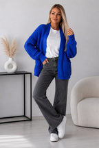 Womens Crop Balloon Pocket Cardigan
