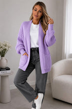 Womens Crop Balloon Pocket Cardigan