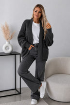 Womens Crop Balloon Pocket Cardigan