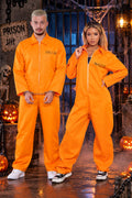Adult Orange Prisoner Coverall Jumpsuit