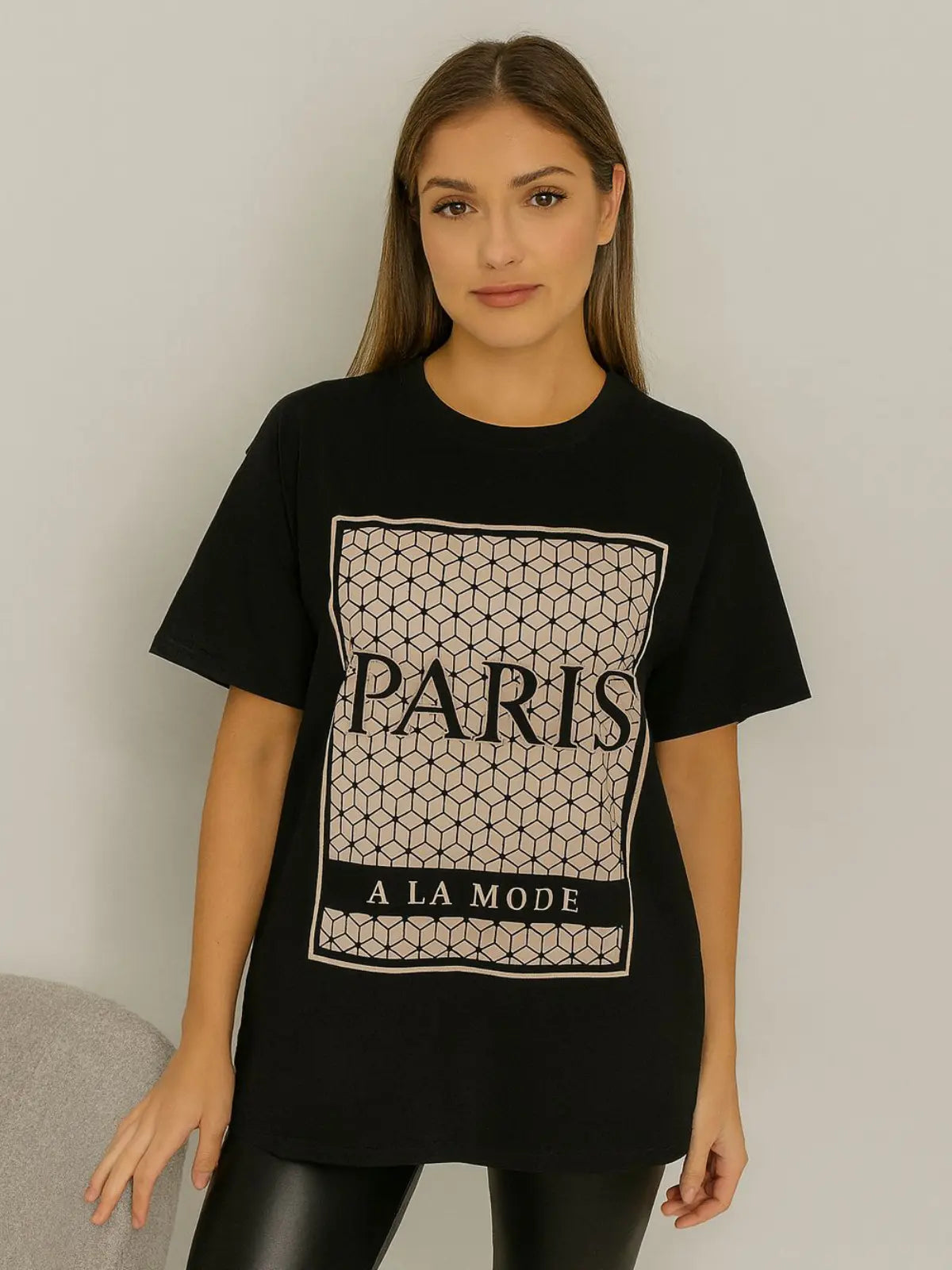 Ladies Paris A LA Mode Oversized T Shirt