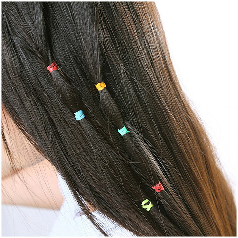 1000Pcs/Bag Disposable Elastics Hair Bands Girls TPU Rubber Ponytail Holder Band - Color 7
