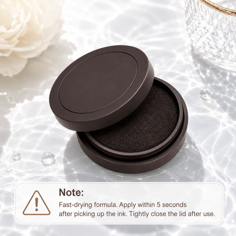 Brown Lower Eyelash Stamp Pad Refill Replacement Waterproof Lash Stamp Ink for Lash Stamp Kit