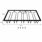 5 Slot Under Cabinet Wine Glass Rack Black Metal Stemware Holder Storage Organiser for Home Bar
