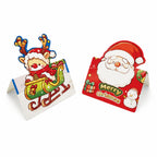 30pcs Christmas Cards 5 Designs 3D Fold-Out Xmas Greeting Cards Kids Party