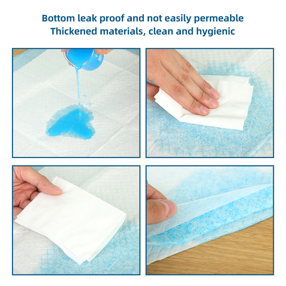 100Pack Puppy Pads 33x45cm Super Absorbent Pet Dog Training Pads Leakproof Pee Pad for Small Pets Cats Newborn Baby Floor Protection Toilet Pee Mat
