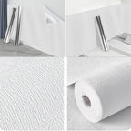 Thicken Self-adhesive Wallpaper Linen Plain Color Decor