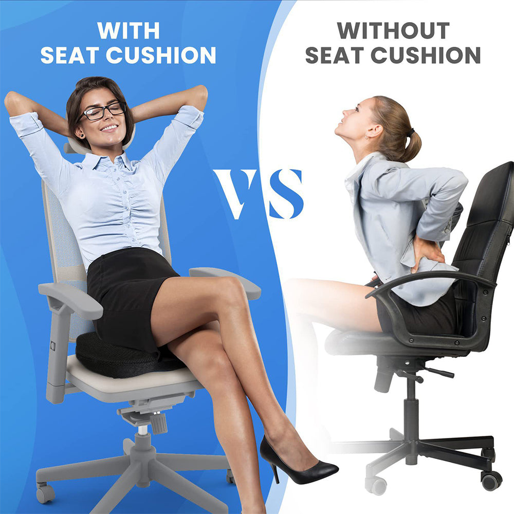 Memory Foam Seat Cushion for Coccyx Tailbone Pain Relief Ergonomic Coccyx Cushion for Office Chair Car Travel Long Sitting Gaming