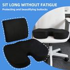 Memory Foam Seat Cushion for Coccyx Tailbone Pain Relief Ergonomic Coccyx Cushion for Office Chair Car Travel Long Sitting Gaming