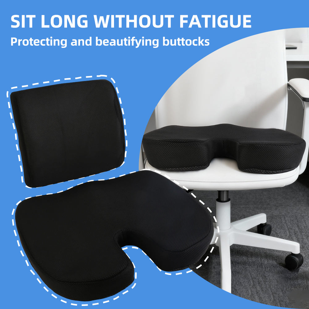 Memory Foam Seat Cushion for Coccyx Tailbone Pain Relief Ergonomic Coccyx Cushion for Office Chair Car Travel Long Sitting Gaming