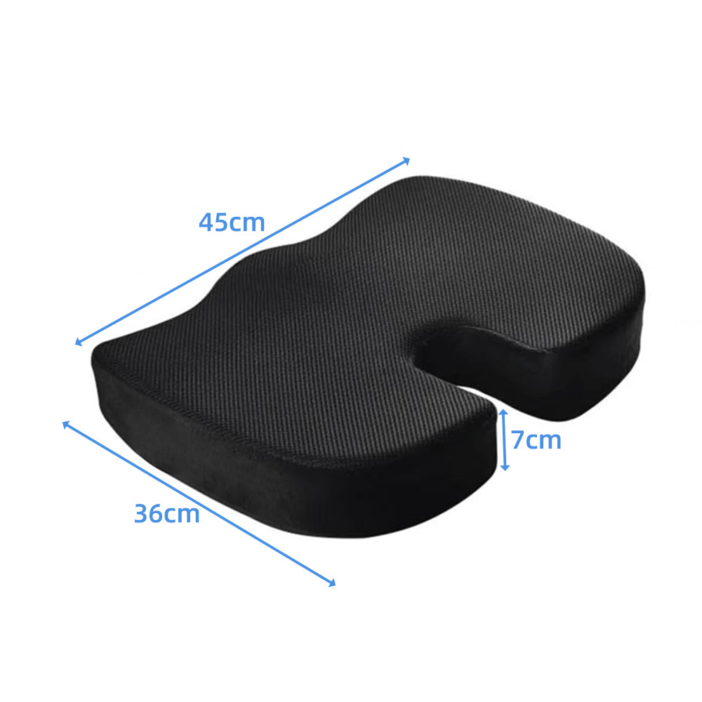 Memory Foam Seat Cushion for Coccyx Tailbone Pain Relief Ergonomic Coccyx Cushion for Office Chair Car Travel Long Sitting Gaming
