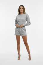 Ladies Button Short Set