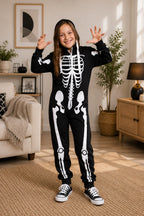 New Children’s Kids Boys Scary Bones Skeleton Halloween Fancy Dress Costume