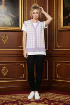 Dogtooth Tank Top Cardigan