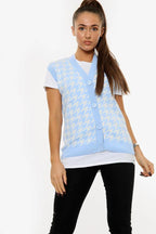 Dogtooth Tank Top Cardigan