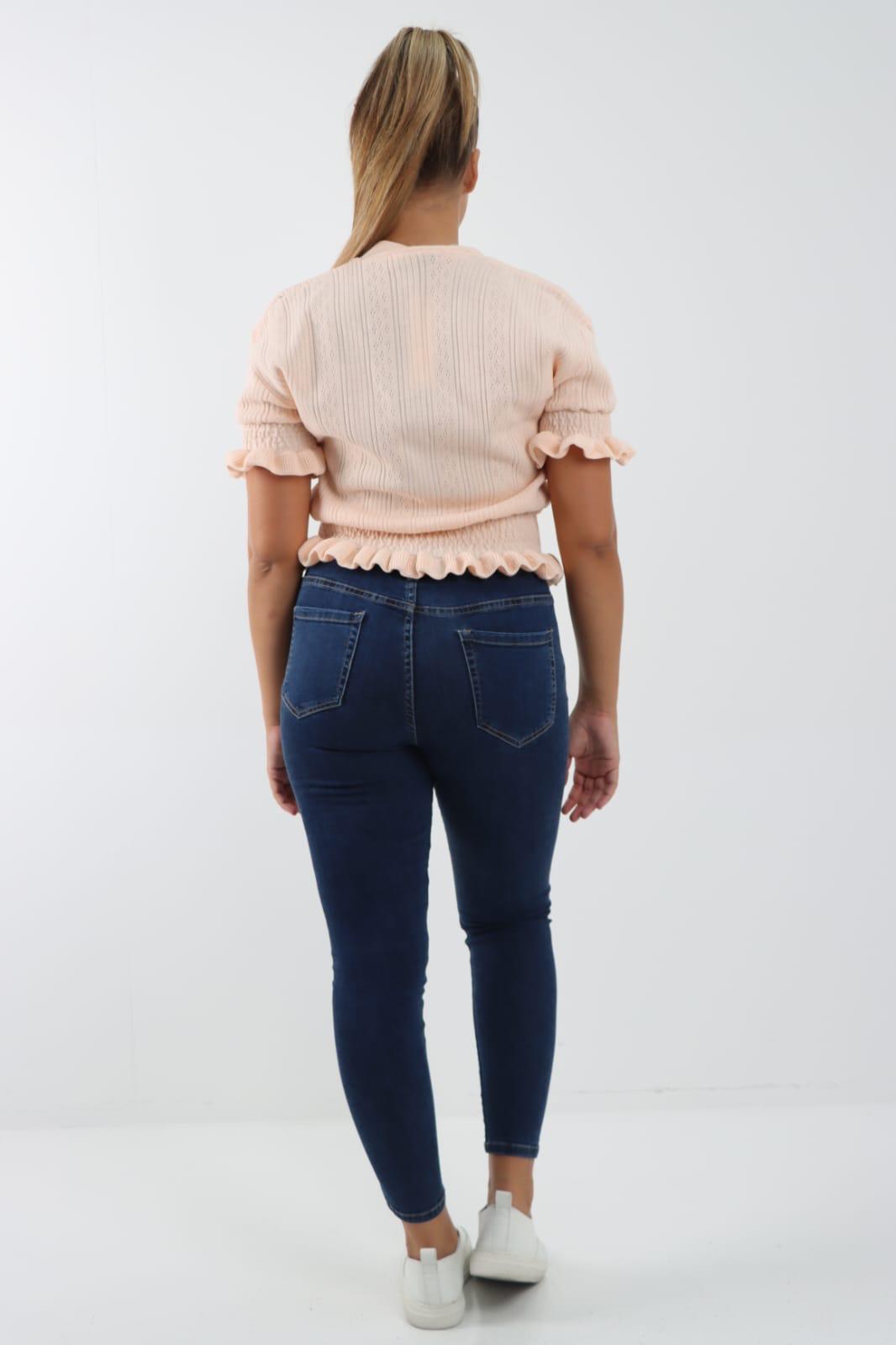 Short Sleeve Frill Cardigan