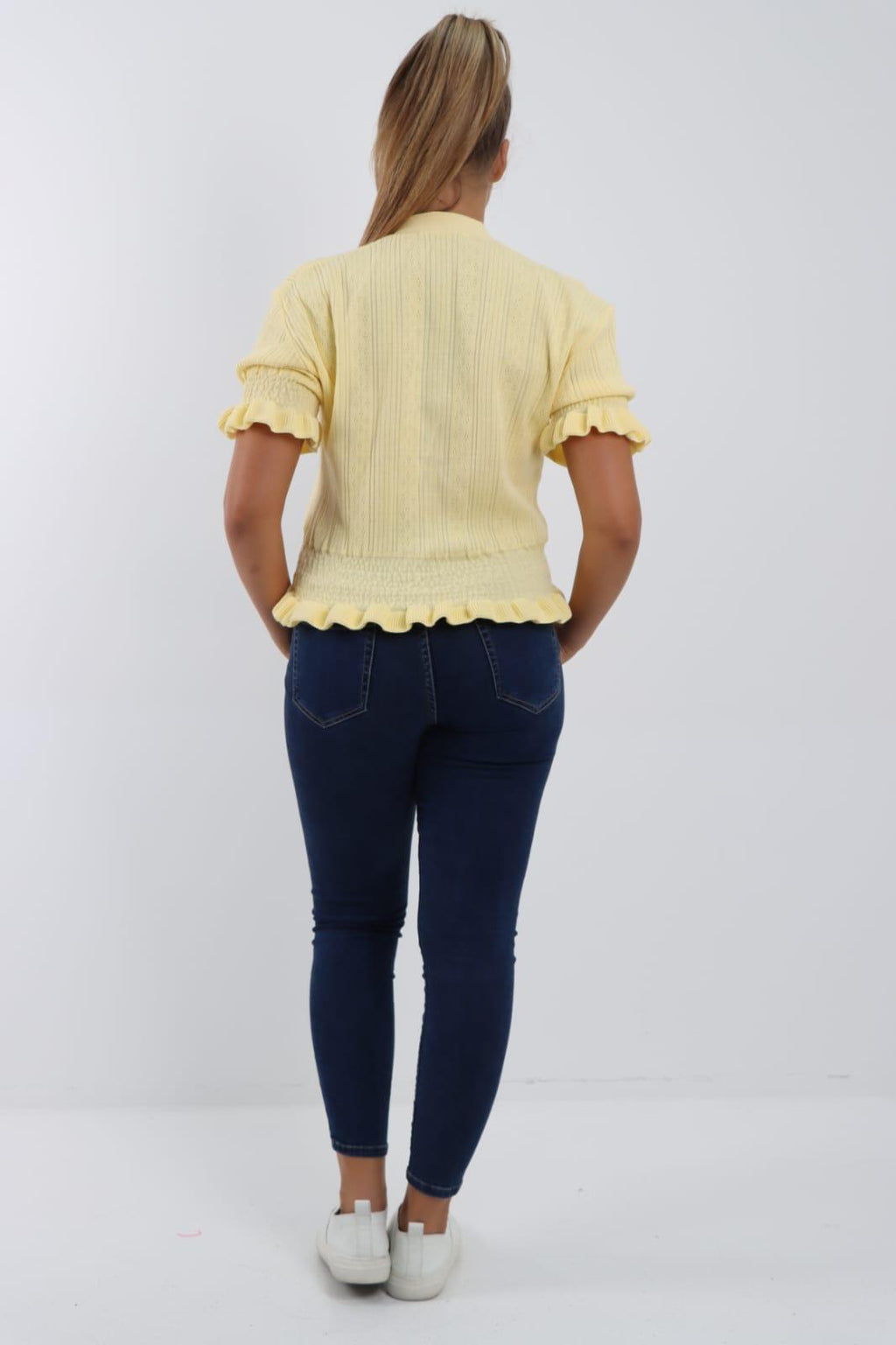 Short Sleeve Frill Cardigan