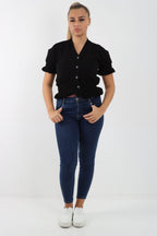 Short Sleeve Frill Cardigan
