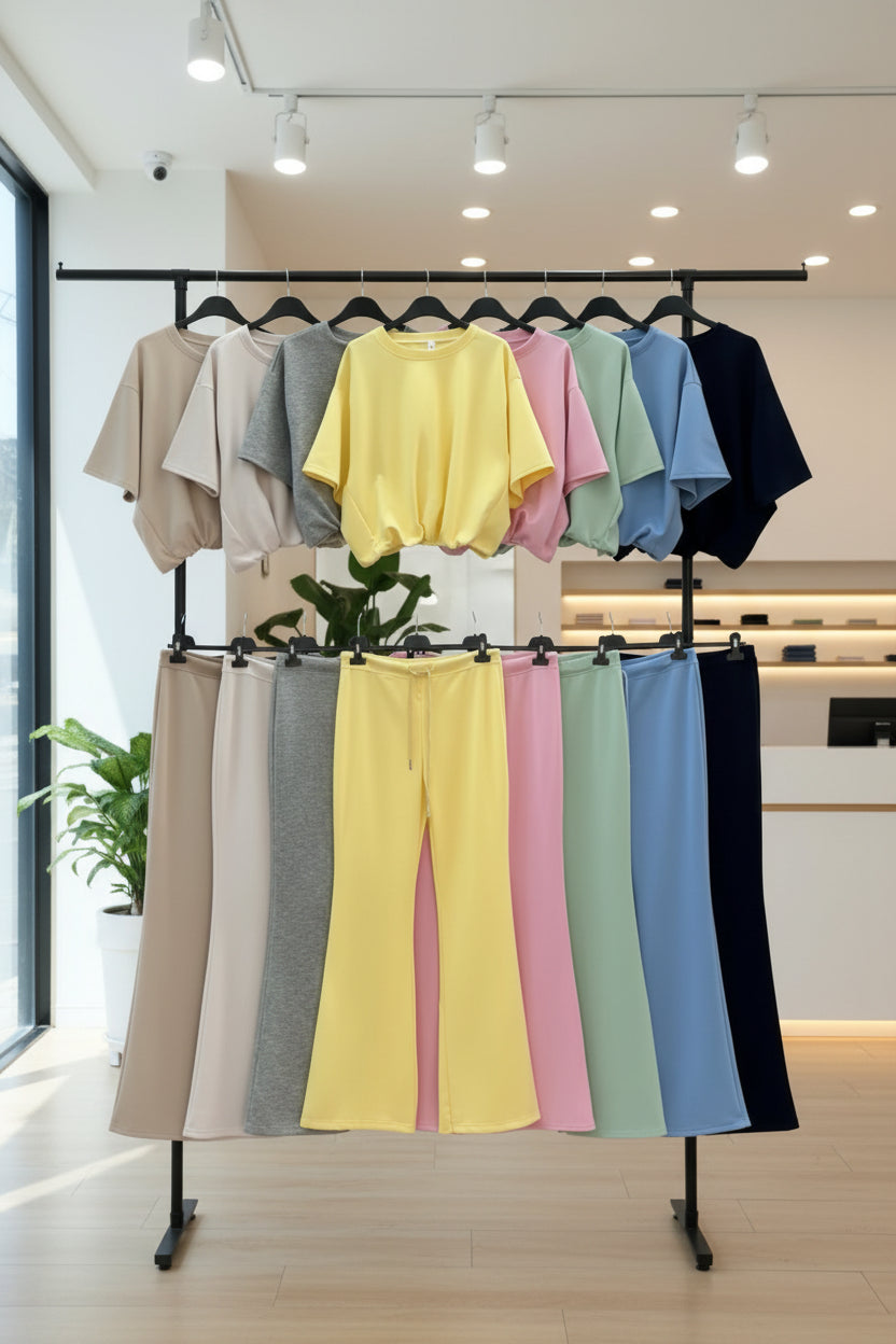 Balloon Sleeves Trousers Sets