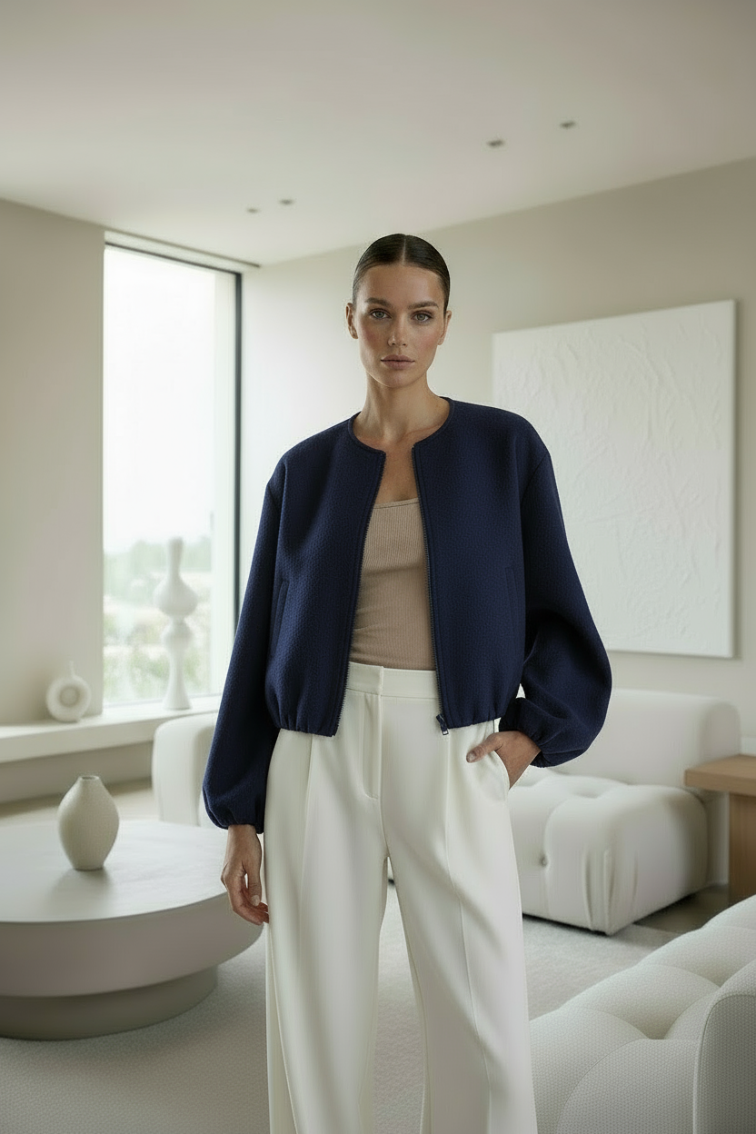 Stylish Zip Up Bomber Jacket