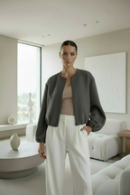 Stylish Zip Up Bomber Jacket