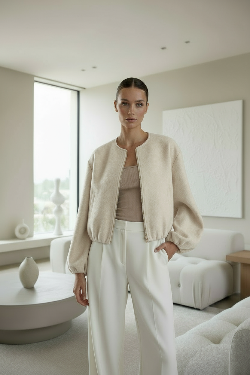 Stylish Zip Up Bomber Jacket