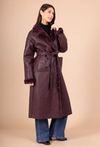 ARCTIC - Faux fur lined coat with adjustable belt