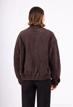 ARLENA – Short suede-look zip-up jacket