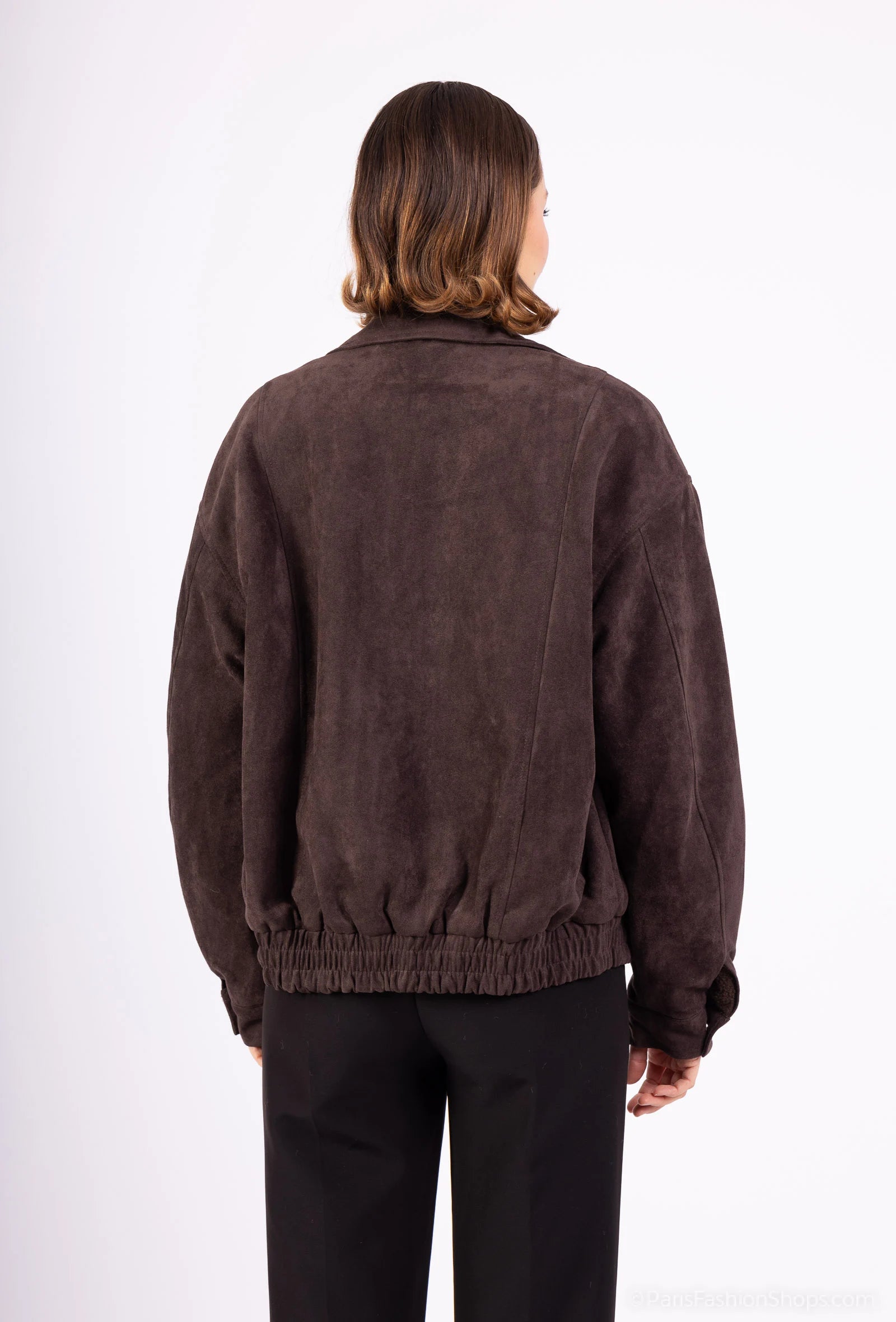 ARLENA – Short suede-look zip-up jacket