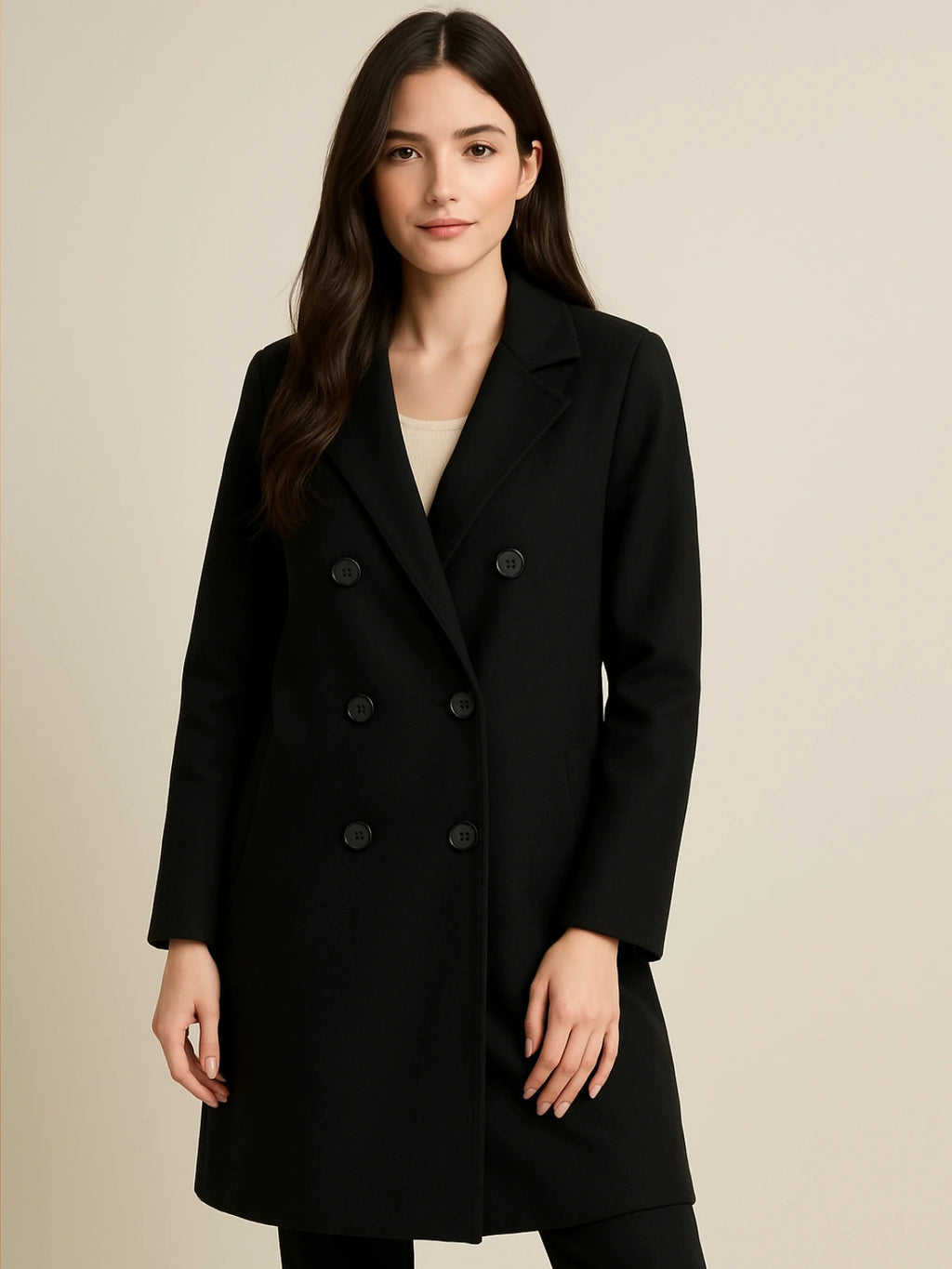 Ladies Long Sleeve with Button Coat