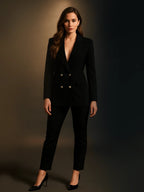 Ladies Gold Button Blazer