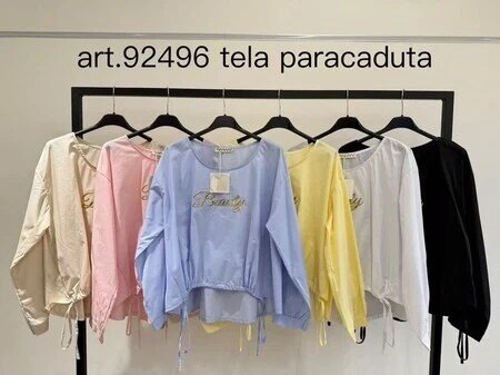 BEAUTY gold inscription cotton blouse