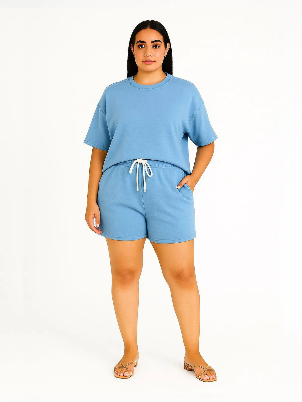 Ladies short sleeve short set