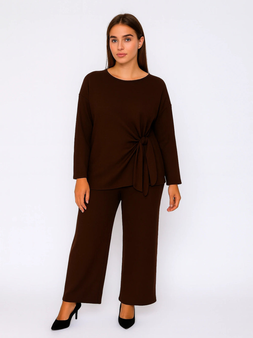 Ladies Long Sleeve Side Tie Set