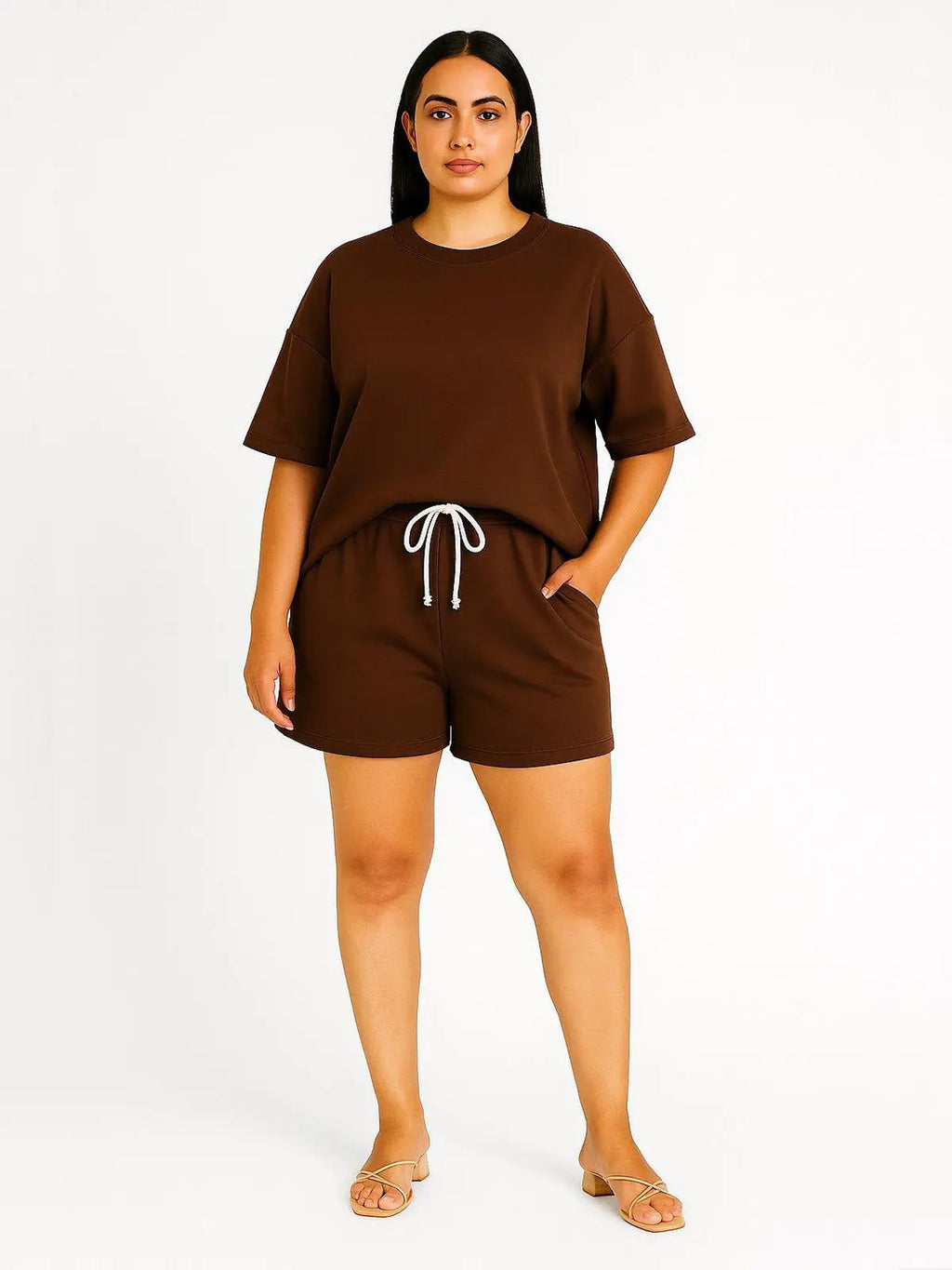 Ladies short sleeve short set