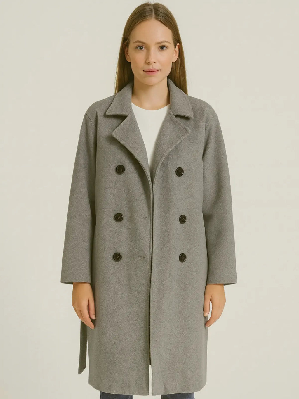 Ladies Long Sleeve with Button Coat