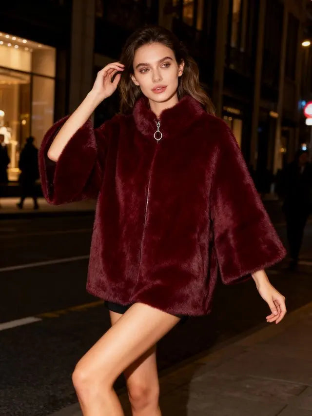 Faux Fur Cape – Premium Edition