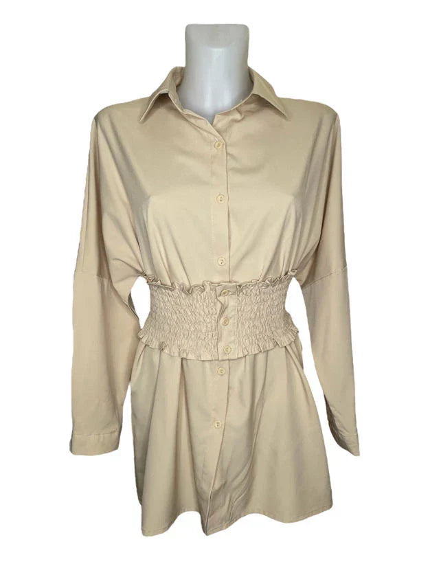 Blouse with gathered waist