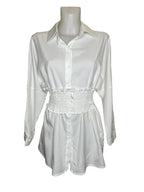 Blouse with gathered waist