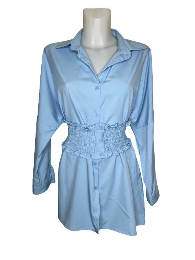 Blouse with gathered waist