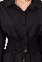 Blouse with gathered waist