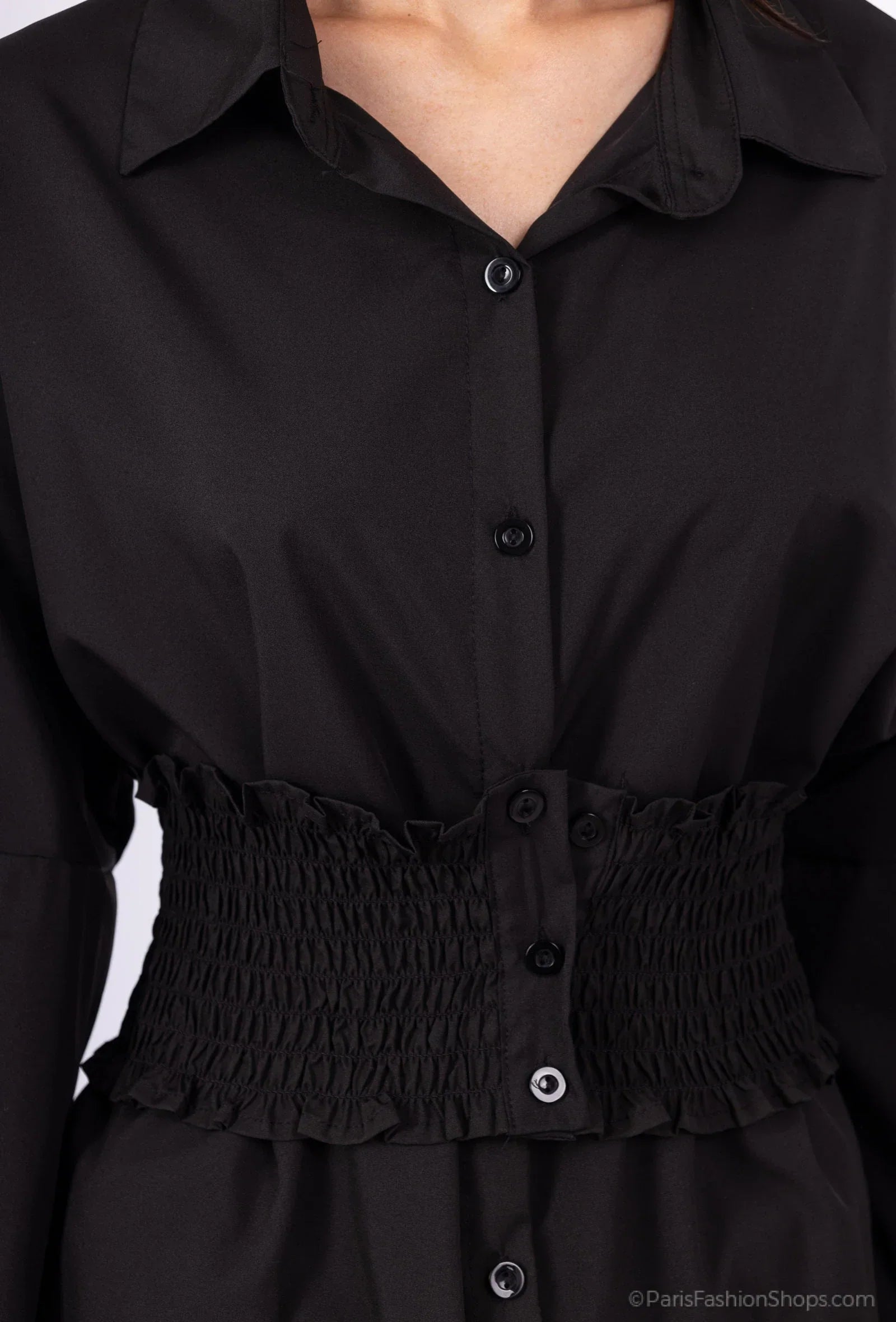 Blouse with gathered waist