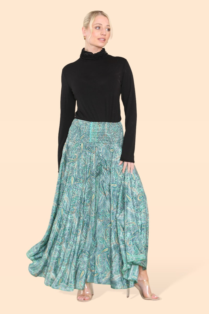 Women's Skirt Pants Big Floral Rosette