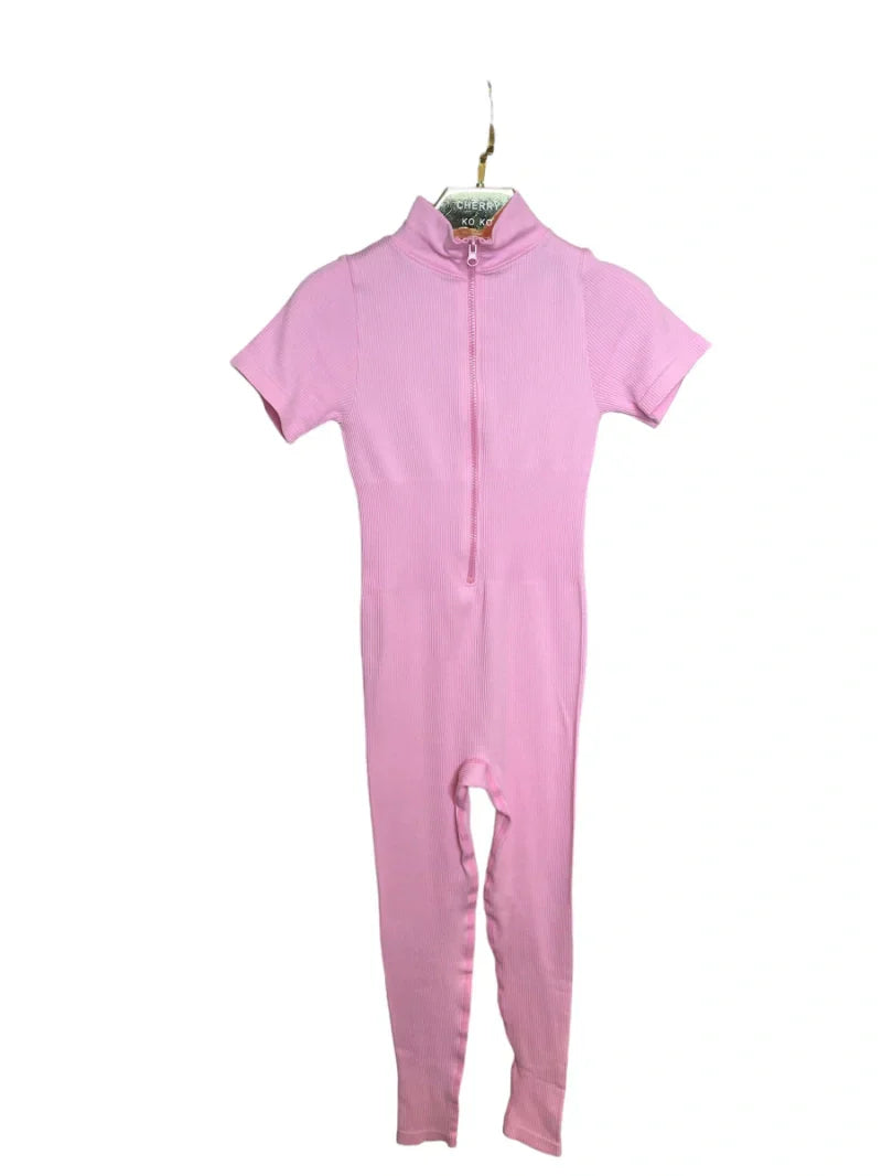 Short-sleeve sports jumpsuit