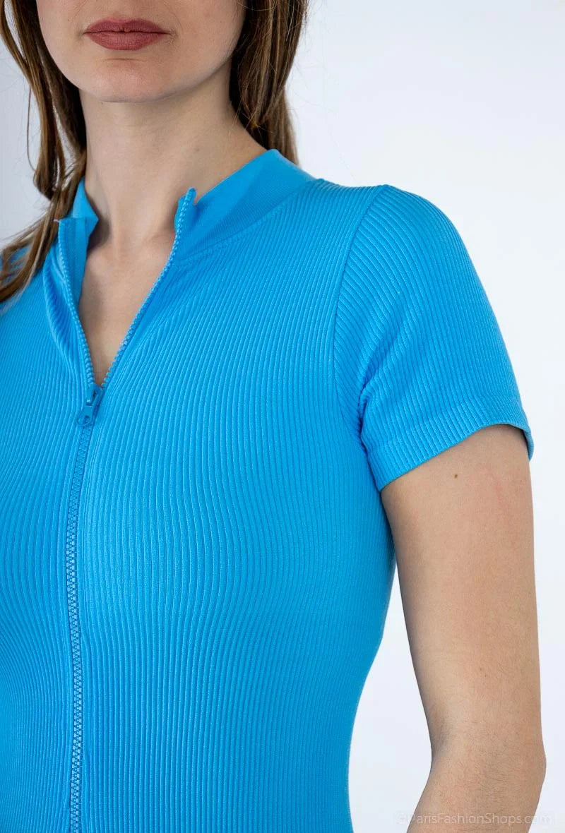 Short-sleeve sports jumpsuit